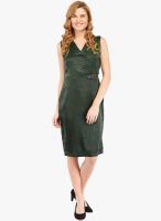 Tokyo Talkies Green Colored Solid Bodycon Dress