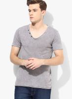 Tom Tailor Grey V Neck T-Shirt