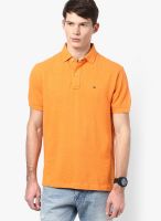 Tommy Hilfiger Orange Half Sleeve Polo T-Shirt