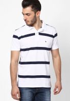 Tommy Hilfiger White Half Sleeve Polo T-Shirts