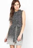 Tonga Black Colored Printed Shift Dress