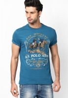 U.S. Polo Assn. Blue Round Neck T-Shirt
