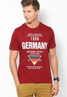 Umbro Germany Maroon Crew Neck T Shirt Umbro Germany Maroon Crew Neck T Shirt