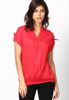 Vero Moda Half Sleeve Red Elastic Shirt