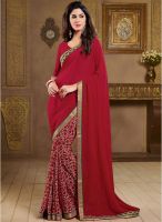 Vishal Maroon Printed Saree