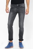 Wrangler Dark Grey Regular Fit Jeans(Rockville)