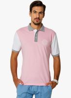 Yepme Pink Solid Polo T-Shirt