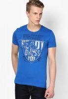 s.Oliver Blue Round Neck T-Shirt