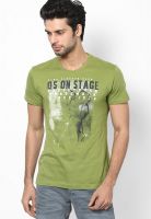 s.Oliver Green Round Neck T-Shirt