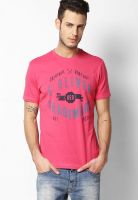 s.Oliver Pink Round Neck T-Shirt