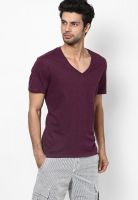 s.Oliver Purple V Neck T-Shirt