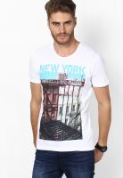 s.Oliver White Round Neck T-Shirt