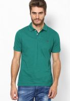 Allen Solly Green Solid Polo T-Shirts