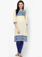 Aum Blue Printed Kurta