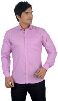 Baaamboos Men's Solid Formal Pink Shirt