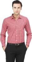 Basics Men's Checkered Formal Red Shirt