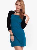 Belle Fille Blue Colored Solid Bodycon Dress