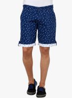 Crimsoune Club Printed Navy Blue Shorts