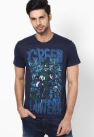 DC Comics Blue Printed Round Neck T-Shirts