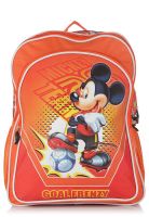 Disney 16 Inches Mickey Football Story Orange School Bag