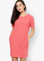 Dorothy Perkins Pink Colored Solid Shift Dress