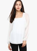 Dorothy Perkins White Solid Blouse