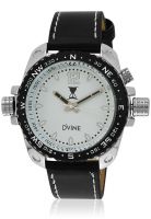 Dvine Sd 7023-Wt01 Black/White Analog Watch