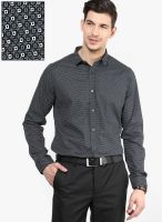 Excalibur Black Printed Formal Shirt Excalibur Black Printed Formal Shirt