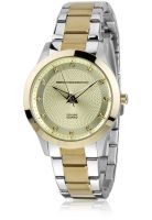 FCUK Fc1136Sgmwn Two Tone/Gold Analog Watch