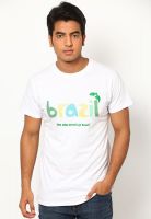 Fifa White Printed Round Neck T-Shirts