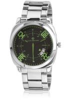 Giani Bernard Accelerator Gbm-01F Silver/Green Analog Watch