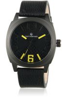 Giani Bernard Bawdrick Gb-113 Black/Yellow Analog Watch