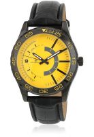 Giani Bernard Half Throttle Gbm-02F Black/Yellow Analog Watch