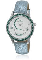 Giani Bernard Robbin Sparkles Gbl-02E Green/Silver Analog Watch