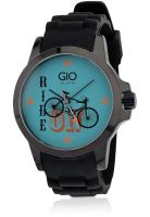 Gio Collection Gio-Rdo-01 Black/Blue Analog Watch