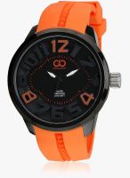 Gio Collection Su-1566-Bkrd Orange/Black Analog Watch