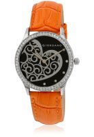 Giordano A2009-03 Orange/Black Analog Watch