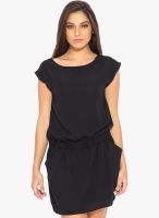 Globus Black Solid Shift Dress