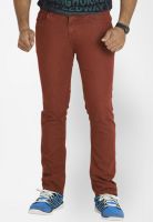 Globus Solid Brown Regular Fit Jeans