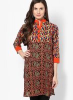 Jaipur Kurti Black Printed Kurtis