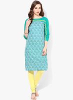 Jaipur Kurti Green Printed Kurtis