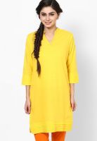 Jaipur Kurti Yellow Printed Kurtis