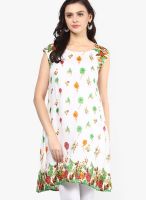 Jugnu White Printed Kurtas