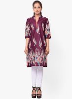 Kurti'S Maroon Printed Kurtis