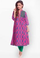 Kurti'S Pink Printed Kurtis