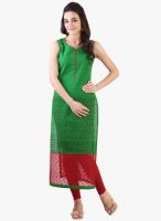 Libas Green Embroidered Kurta