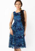 Magnetic Designs Blue Colored Printed Shift Dress