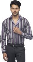Menmark Men's Checkered Formal Grey, Purple, Black Shirt