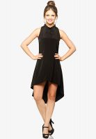 Miss Chase Sleeve Less Solids Black Dresses - Mksp