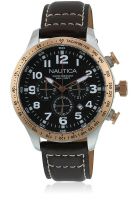 Nautica Nta16593G Brown/Black Chronograph Watch